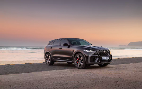  2021 Black Jaguar F-Pace SVR