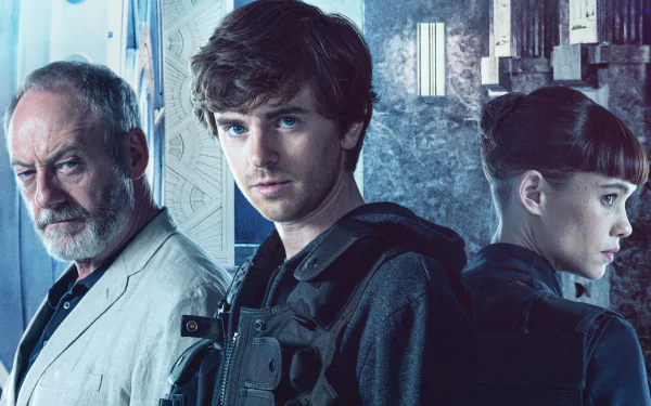 Liam Cunningham Astrid Bergès-Frisbey Freddie Highmore movie The Vault (2021) HD Desktop Wallpaper | Background Image