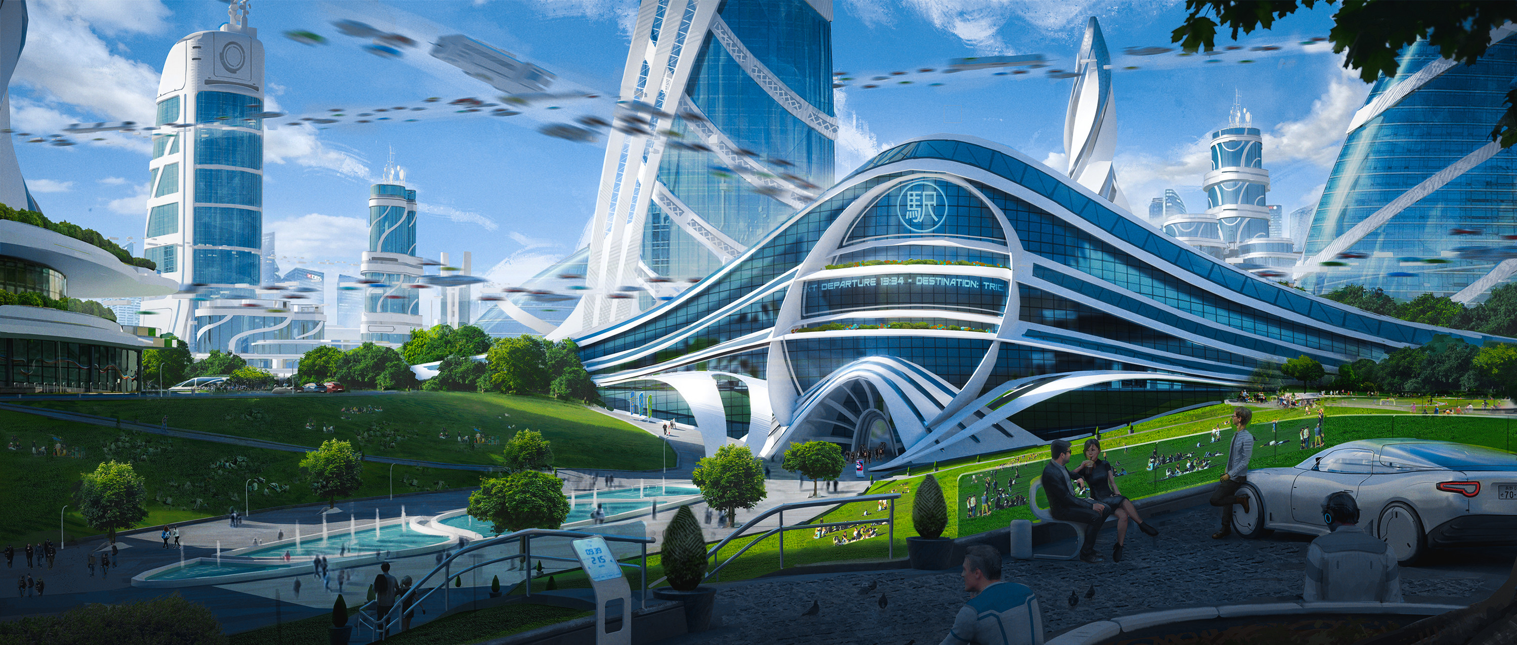 Utopian society Futuristic city Beautiful Future City HD wallpaper   Pxfuel
