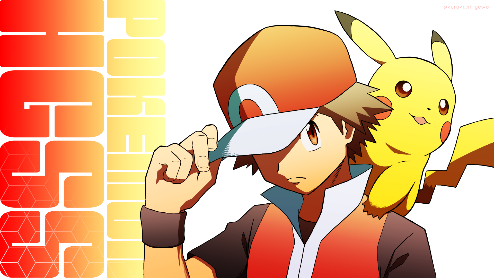 Pokemon trainer illustration, Pokémon, red HD wallpaper