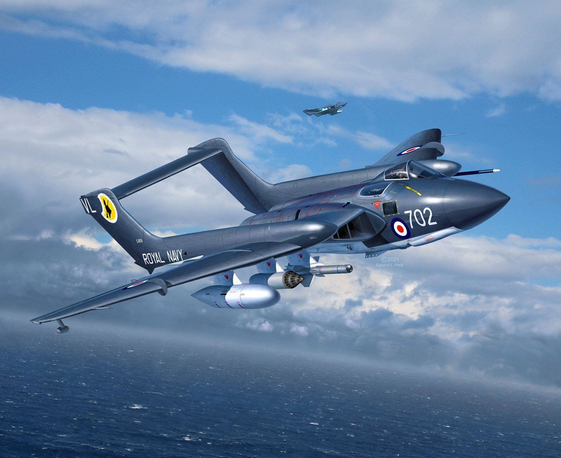 Download Warplane Military De Havilland Sea Vixen HD Wallpaper