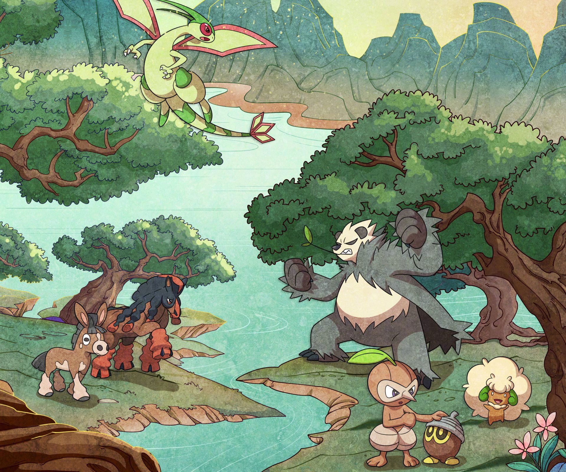Download Anime Pokémon The Movie: Secrets Of The Jungle HD Wallpaper