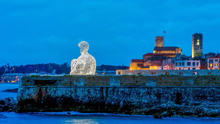  Sculpture by Catalan artist Jaume Plensa entitled "Nomad", Antibes, France by Norbert Scanella