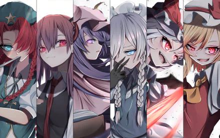 Koakuma (Touhou) Sakuya Izayoi Flandre Scarlet Remilia Scarlet Patchouli Knowledge Hong Meiling Anime Touhou HD Desktop Wallpaper | Background Image