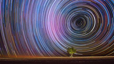 sky night nature star trail HD Desktop Wallpaper | Background Image