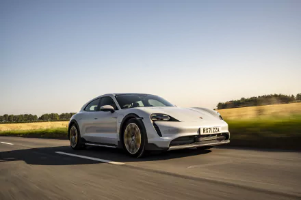 white car vehicle Porsche Taycan 4S HD Desktop Wallpaper | Background Image