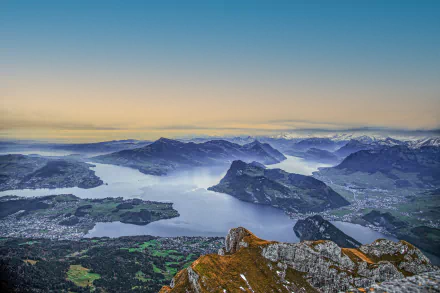  Lake Lucerne and the Swiss Alps by Dorothea Oldani