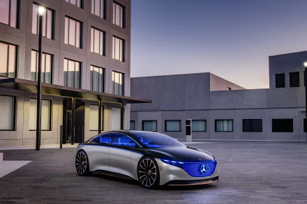 electric car vehicle Mercedes-Benz Vision EQS HD Desktop Wallpaper | Background Image