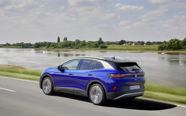 compact car electric car Volkswagen ID.4 Pro vehicle Volkswagen ID.4 HD Desktop Wallpaper | Background Image