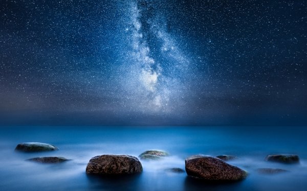 Earth Night Milky Way Starry Sky Horizon HD Wallpaper | Background Image