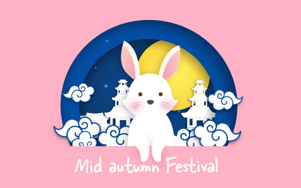 Moon Festival holiday Mid-Autumn Festival HD Desktop Wallpaper | Background Image
