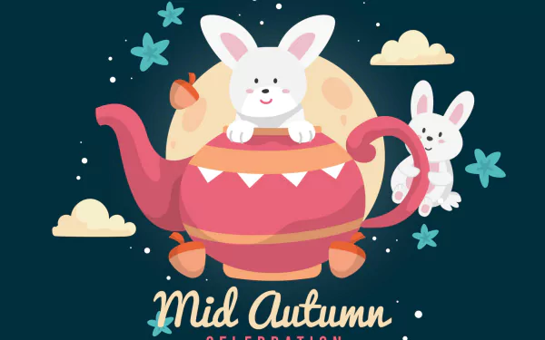 Moon Festival holiday Mid-Autumn Festival HD Desktop Wallpaper | Background Image