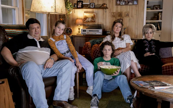 Constance Tucker Annie Potts George Cooper Jr. Montana Jordan Mary Cooper Zoe Perry George Cooper Lance Barber Missy Cooper Raegan Revord Sheldon Cooper Iain Armitage TV Show Young Sheldon HD Desktop Wallpaper | Background Image