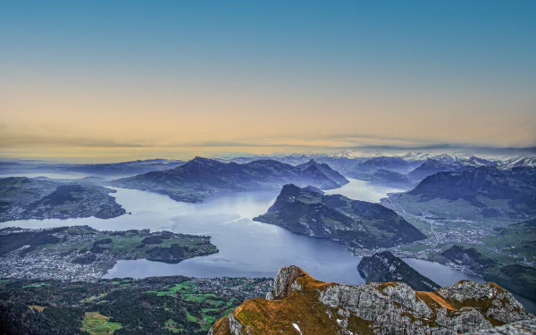  Lake Lucerne and the Swiss Alps by Dorothea Oldani
