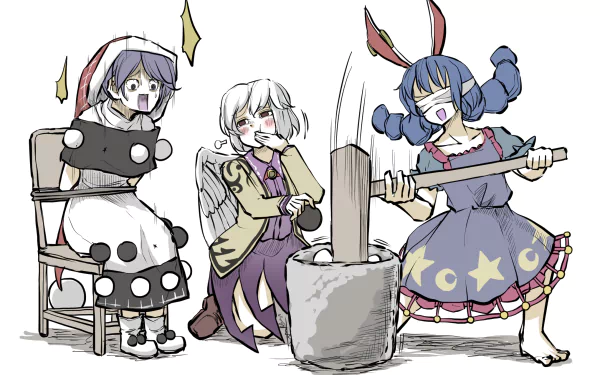Seiran (Touhou) Sagume Kishin Doremy Sweet (Touhou) Anime Touhou HD Desktop Wallpaper | Background Image