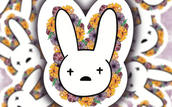 logo music Bad Bunny HD Desktop Wallpaper | Background Image