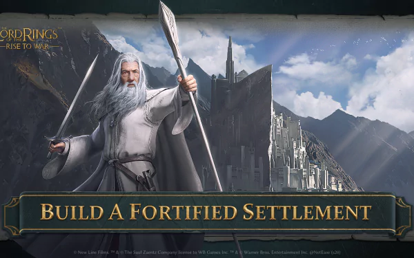 Gandalf video game The Lord of the Rings: Rise to War HD Desktop Wallpaper | Background Image