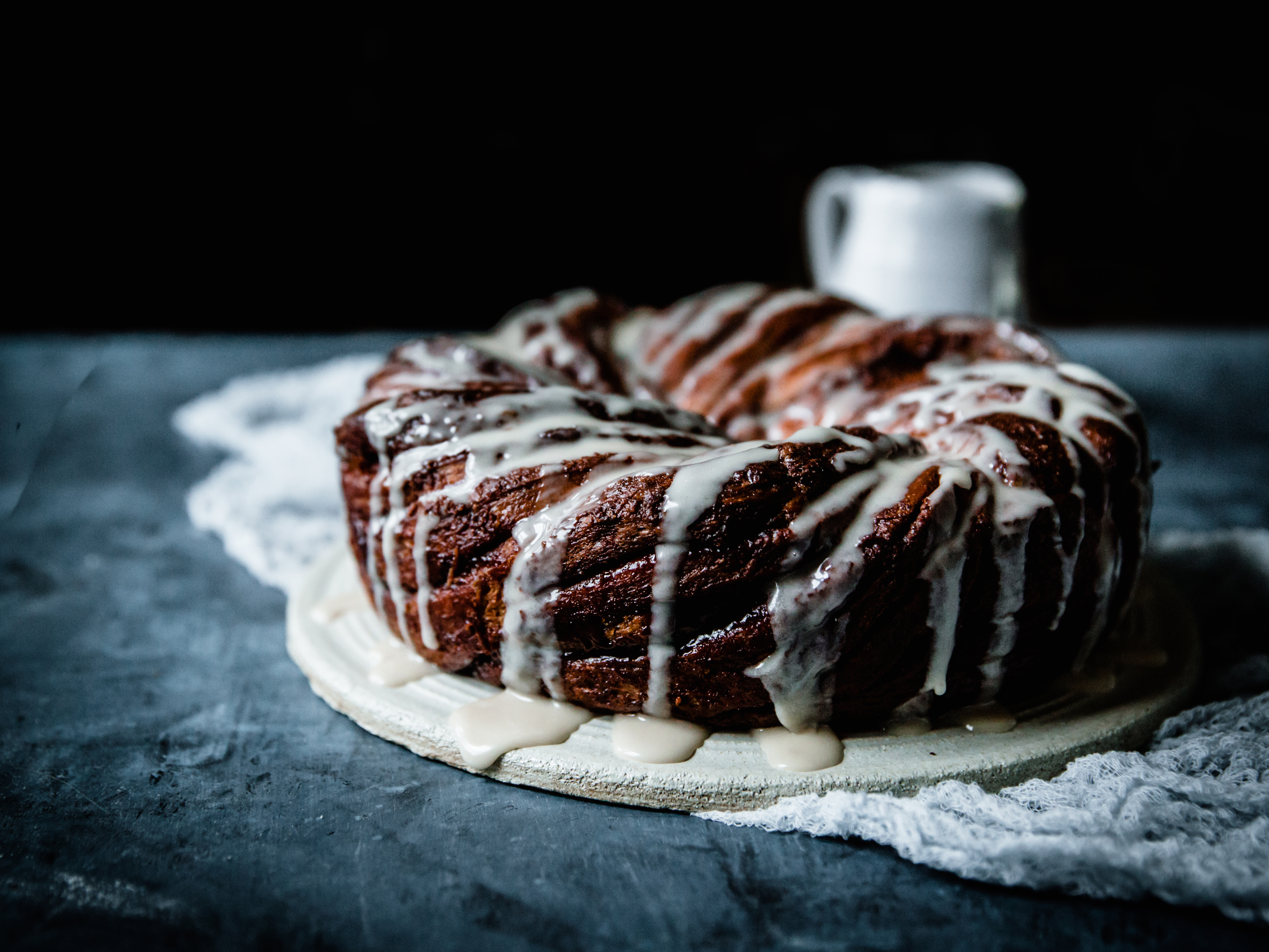 Cinnamon Babka Ring with Rum-Mascarpone Glaze by Carey Nershi