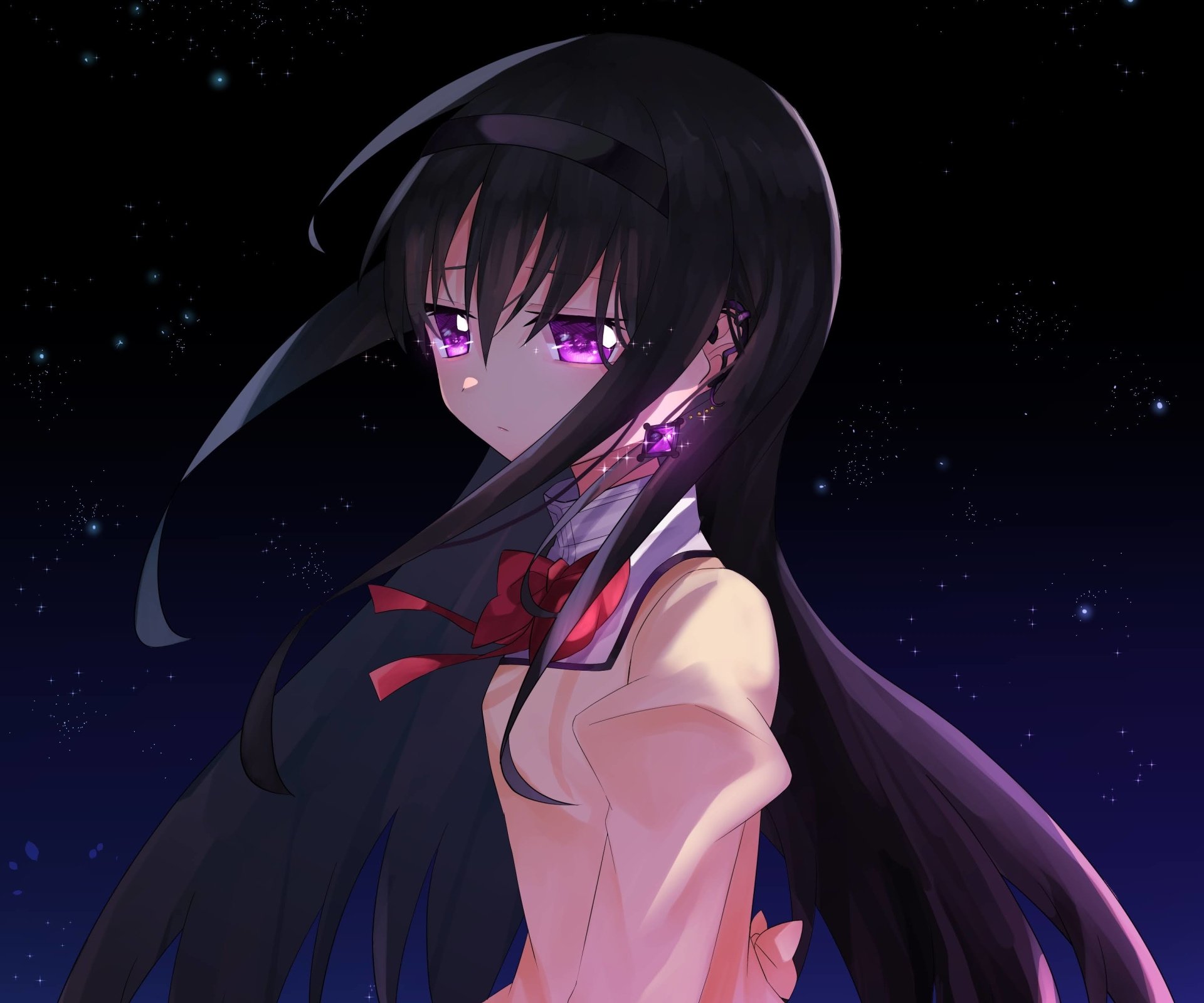 Download Purple Eyes Homura Akemi Anime Puella Magi Madoka Magica HD Wallpaper