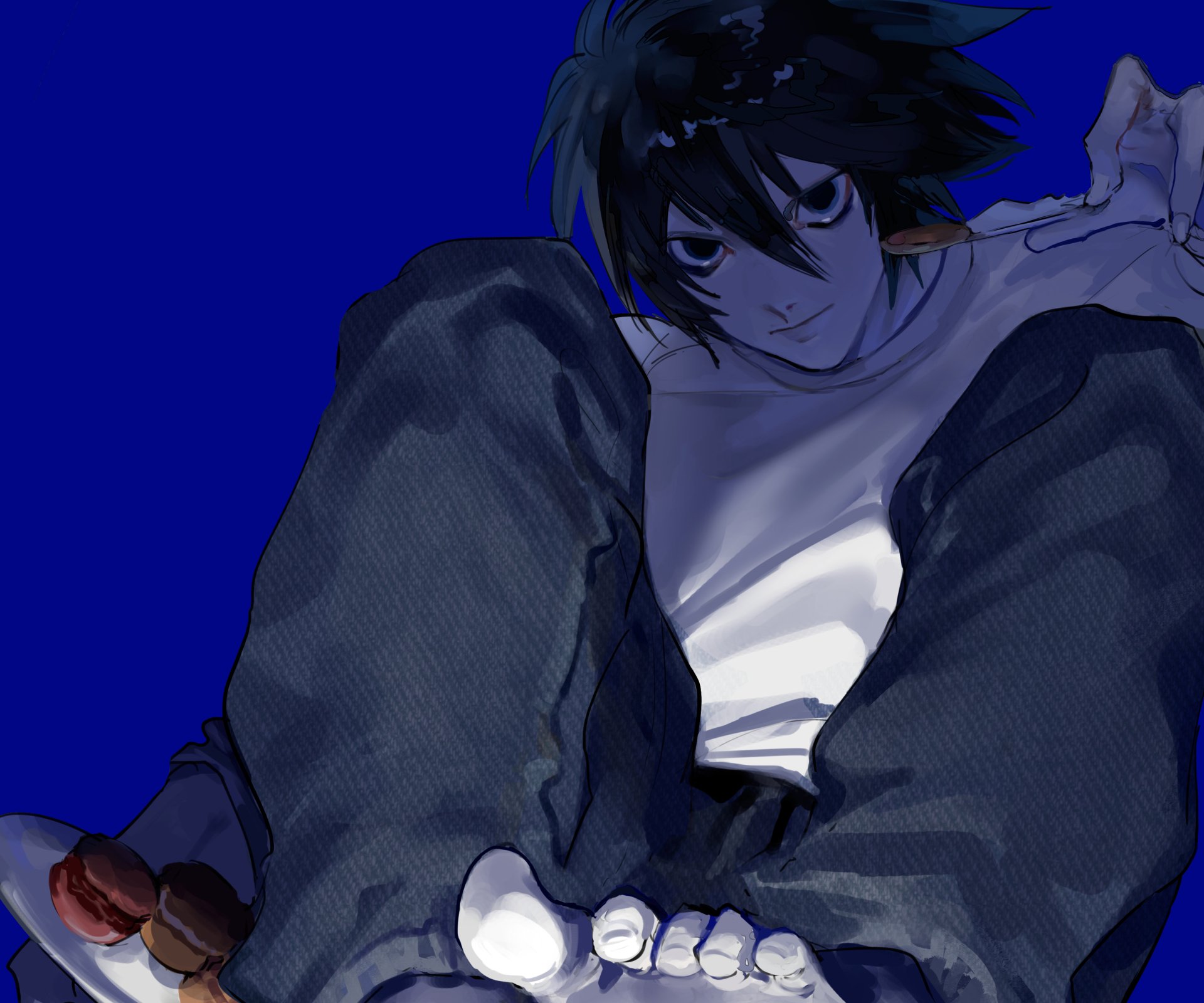 Download L (Death Note) Anime Death Note HD Wallpaper | 3243x2703 ...