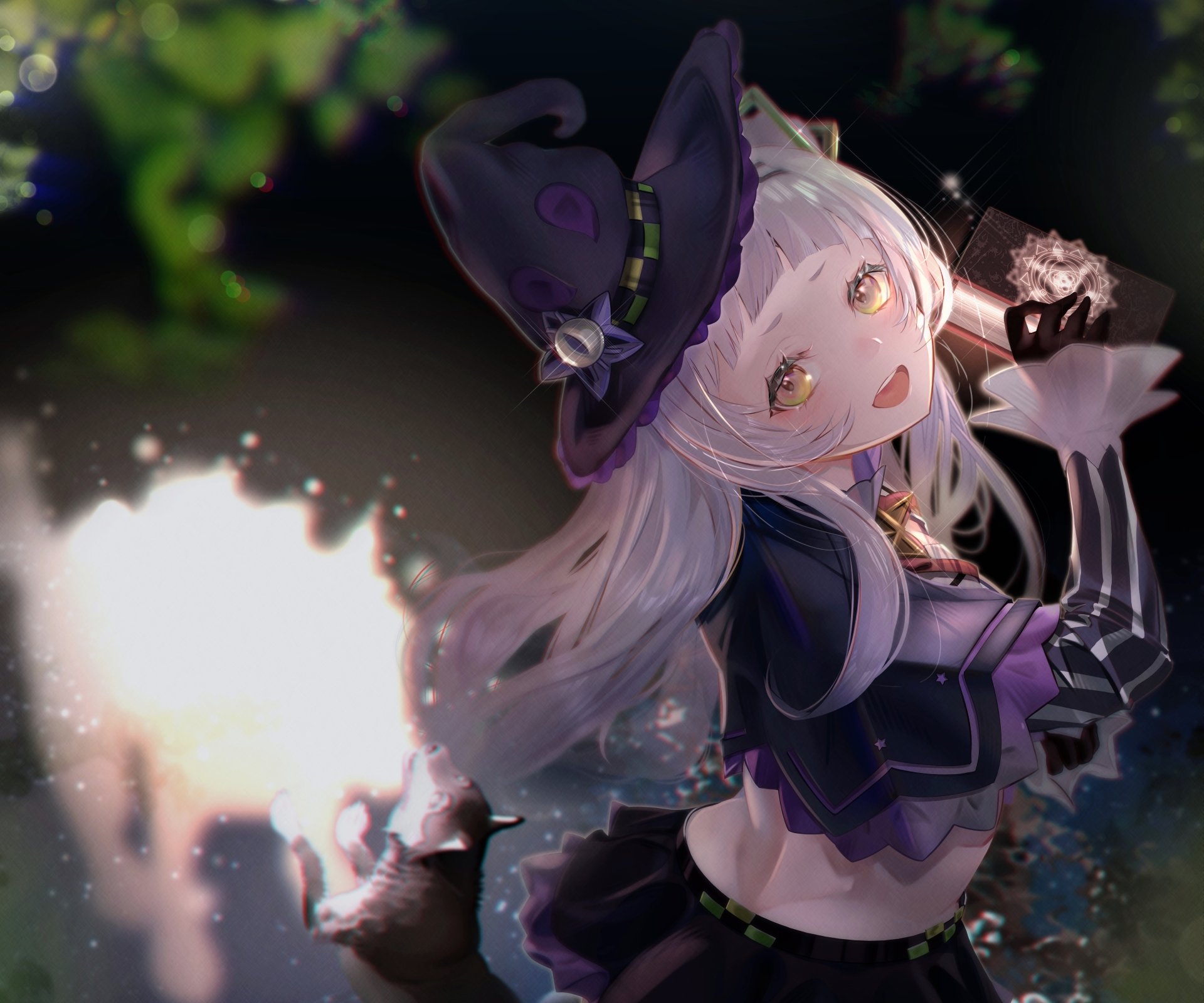 Download Witch Hololive Murasaki Shion Anime Virtual Youtuber 4k Ultra HD Wallpaper