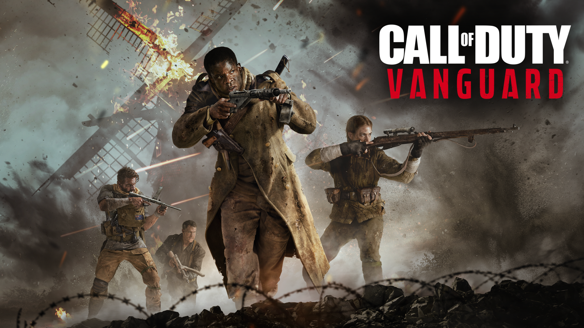 Call of Duty: Vanguard HD wallpaper featuring soldiers in combat for desktop background.