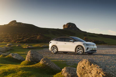 electric car Volkswagen ID.4 GTX vehicle Volkswagen ID.4 HD Desktop Wallpaper | Background Image