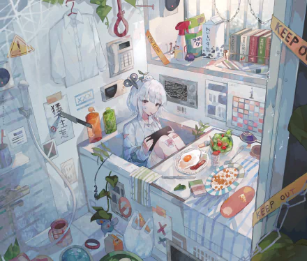 bathroom Anime girl anime girl HD Desktop Wallpaper | Background Image