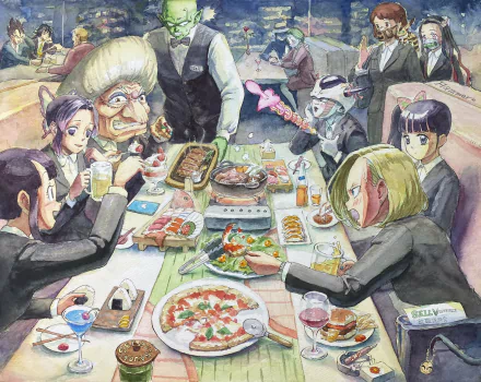 Anime crossover HD Desktop Wallpaper | Background Image