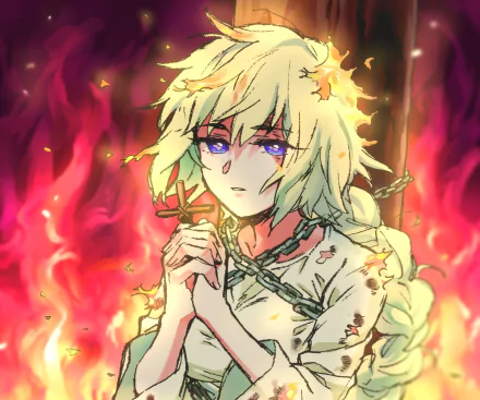 Joan of Arc Anime Fate/Apocrypha HD Desktop Wallpaper | Background Image