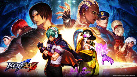 Amanda (The King of Fighters) Chizuru Kagura Iori Yagami Kyo Kusanagi K' (The King of Fighters) Ash Crimson Heidern (The King of Fighters) Dolores (The King of Fighters) Isla (The King of Fighters) Shun'ei (The King of Fighters) video game The King of Fighters XV HD Desktop Wallpaper | Background Image