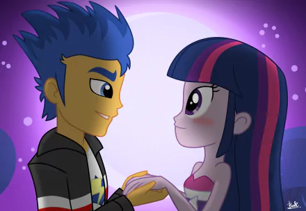 Flash Sentry Twilight Sparkle movie My Little Pony: Equestria Girls HD Desktop Wallpaper | Background Image