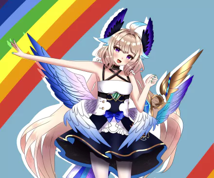 angel Nijisanji Enna Alouette Anime Virtual Youtuber anime angel HD Desktop Wallpaper | Background Image