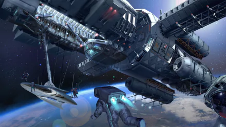 The Three-Body Problem Sci Fi spaceship HD Desktop Wallpaper | Background Image