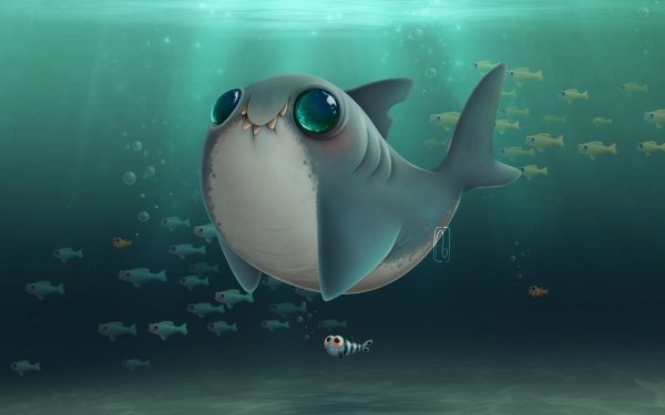 Fantasy Animal Fantasy Animals Fish Shark HD Wallpaper | Background Image