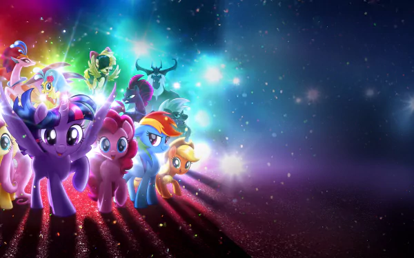 Applejack (My Little Pony) Rainbow Dash Spike (My Little Pony) Rarity (My Little Pony) Fluttershy (My Little Pony) Pinkie Pie Twilight Sparkle movie My Little Pony: The Movie HD Desktop Wallpaper | Background Image