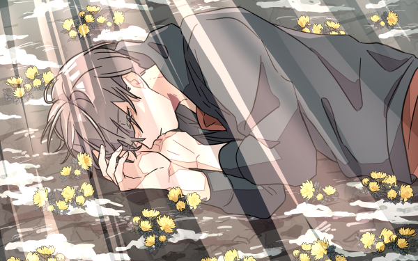 Anime Boy Sleeping Lying Down HD Wallpaper | Background Image