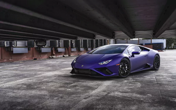 purple car supercar vehicle Lamborghini Huracan Evo HD Desktop Wallpaper | Background Image