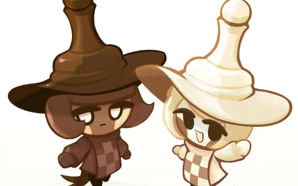 Pawn White Cookie (Cookie Run) Pawn Black Cookie (Cookie Run) video game Cookie Run: OvenBreak HD Desktop Wallpaper | Background Image