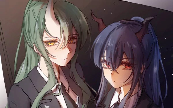 Hoshiguma (Arknights) Ch'en (Arknights) video game Arknights HD Desktop Wallpaper | Background Image