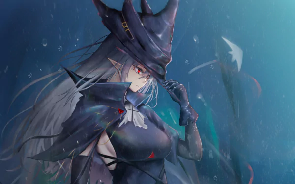 witch hat Gladiia (ArKnights) video game Arknights HD Desktop Wallpaper | Background Image