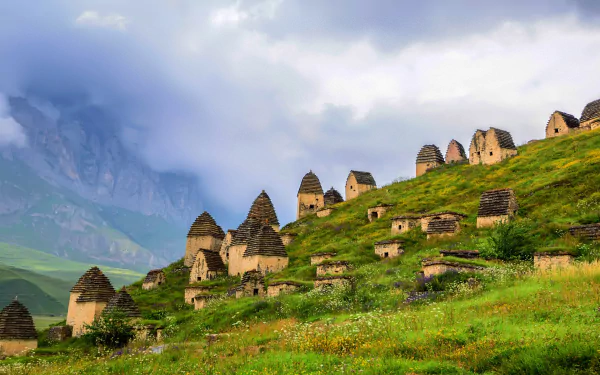  Necropolis near Dargavs, Republic of North Ossetia–Alania, Russia by Yakov Oskanov