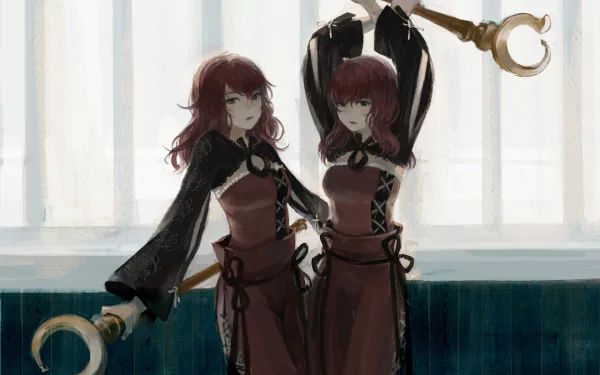 Devola (NIER) Popola (NIER) video game NieR Replicant HD Desktop Wallpaper | Background Image