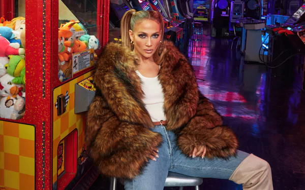 fur coat Celebrity Jennifer Lopez HD Desktop Wallpaper | Background Image