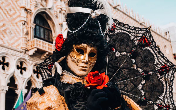 mask photography Carnival of Venice HD Desktop Wallpaper | Background Image
