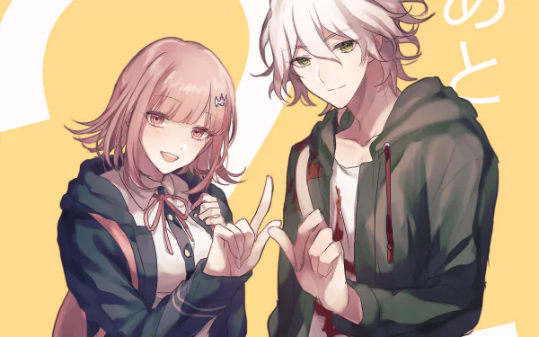 Nanami Chiaki Nagito Komaeda video game Danganronpa 2: Goodbye Despair HD Desktop Wallpaper | Background Image