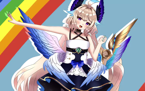 angel Nijisanji Enna Alouette Anime Virtual Youtuber anime angel HD Desktop Wallpaper | Background Image