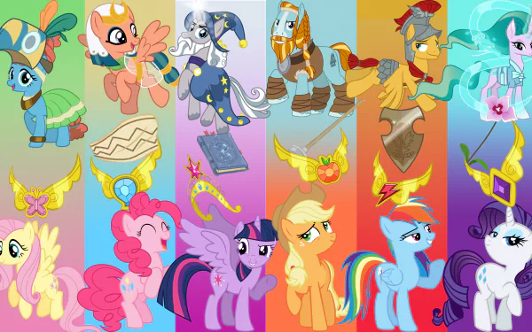 Mistmane (My Little Pony) Somnambula (My Little Pony) Meadowbrook (My Little Pony) Rockhoof (My Little Pony) Flash Magnus Star Swirl the Bearded Rarity (My Little Pony) Rainbow Dash Fluttershy (My Little Pony) Pinkie Pie Applejack (My Little Pony) Twilight Sparkle TV Show My Little Pony: Friendship Is Magic HD Desktop Wallpaper | Background Image