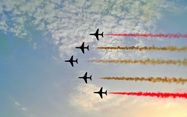 Military Air Show Military Aircraft Sky Smoke HD Wallpaper | Background Image