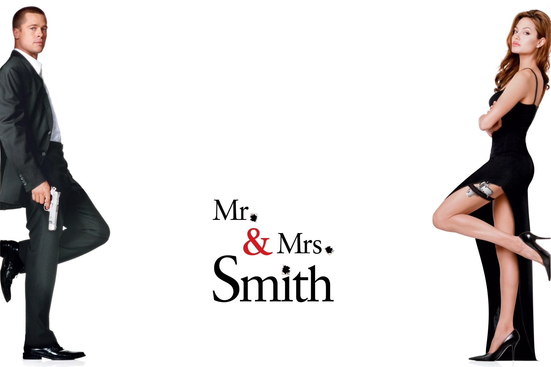 Download Brad Pitt Angelina Jolie Movie Mr. & Mrs. Smith HD Wallpaper